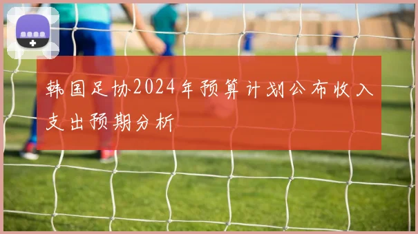 韩国足协2024年预算计划公布收入支出预期分析