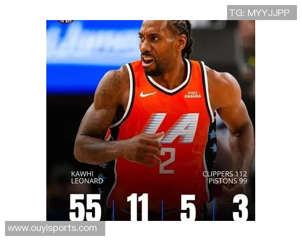 莱昂纳德全场表现出色19投11中砍下33分5篮板5助攻3抢断1盖帽正负值高达31